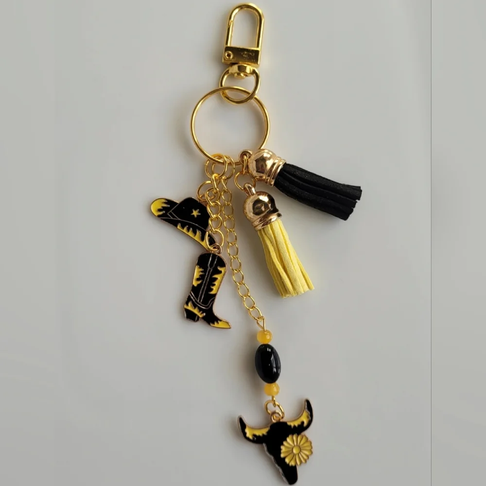 New Cowgirl Theme Keychain with Tassel
